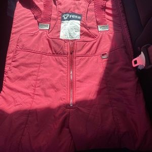 Fera red ski suit bib vintage